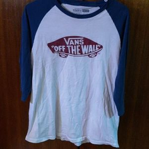 Mens Van's 3/4 logo shirt